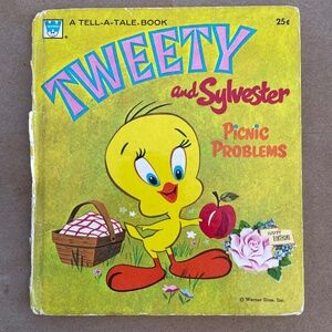 Vintage "Tweety and Sylvester: Picnic Problems" Hardcover Book